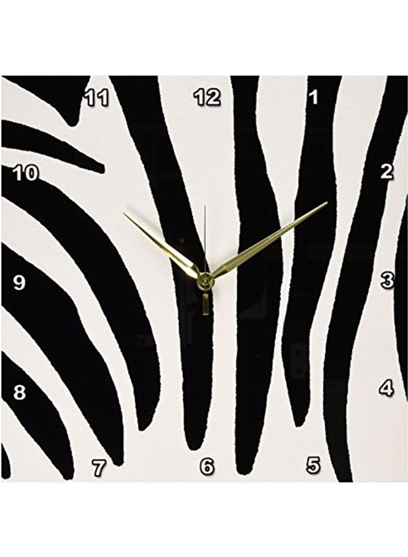 DPP 17537 2 Zebra Print Wall Clock Multicolour 13x13inch