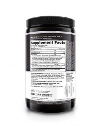 Essential Amino Energy Pre-Workout - Fruit Fusion - 30 Servings