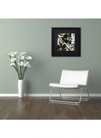 Floral Jungle Lines II Framed Wall Art Multicolour 11 x 11inch