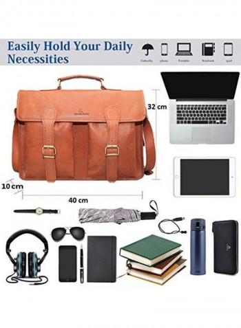 Messenger Briefcase Bag brown