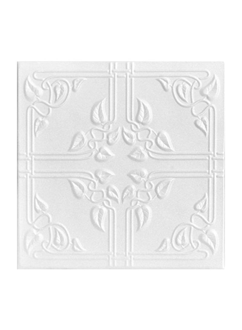 8-Piece Ceiling Tile White 19.8x19.8x0.2inch