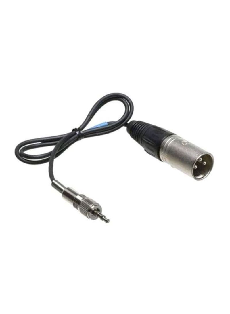 Male Mini Jack To XLR-Male Connector Cable For EK 100 Receiver 8inch Black/Silver