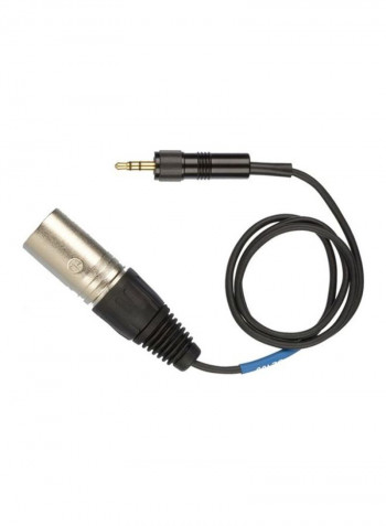 Male Mini Jack To XLR-Male Connector Cable For EK 100 Receiver 8inch Black/Silver