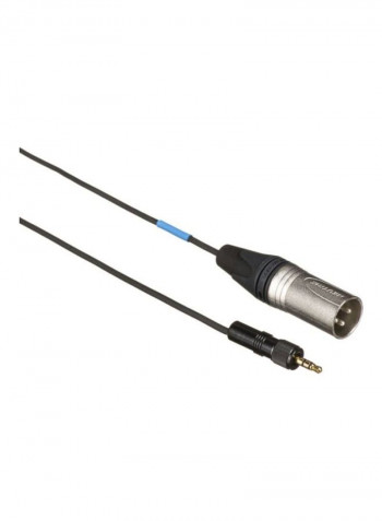 Male Mini Jack To XLR-Male Connector Cable For EK 100 Receiver 8inch Black/Silver