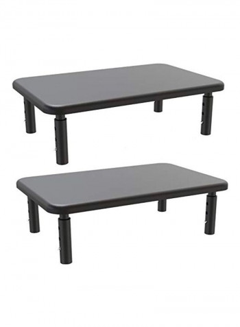 2-Piece Monitor Stand Risers Black
