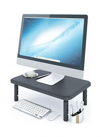 2-Piece Monitor Stand Risers Black