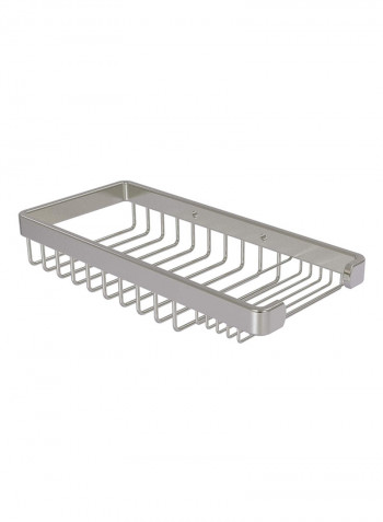 Rectangular Shower Basket Satin Nickel 10.5inch