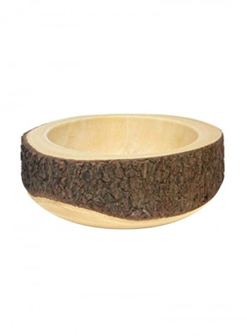 Acacia Slab Tree Bark Bowl Brown 10x4.25inch