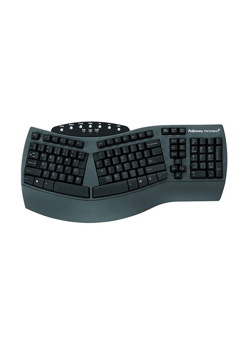Micro ban Split Design USB Keyboard - English Dark Grey