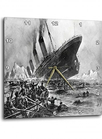 The Titanic Printed Analog Wall Clock Multicolour 10x10x0.1inch