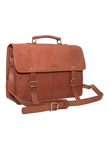 Cross Over Shoulder Office Messenger Bag Brown