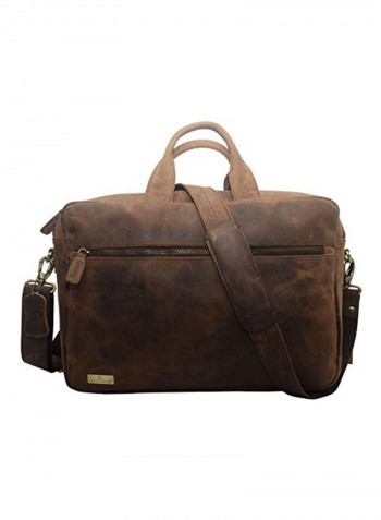 Leather Laptop Briefcase Bag Brown