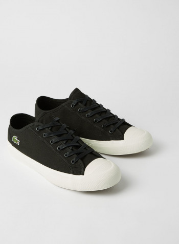 Cotton Canvas Sneakers Black/Off White