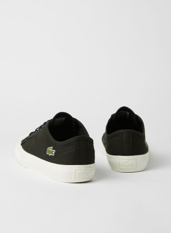 Cotton Canvas Sneakers Black/Off White