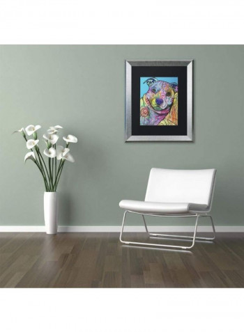 Joe Willie 28 Silver Framed Wall Art Multicolour 11 x 14inch