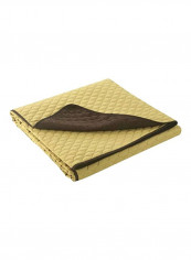 Pack Of 2 Quilt Set Microfiber Yellow/Grey 66x90inch