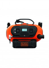 18V/12V, 160PSI/11 Bar Cordless/Corded Multi-Purpose Air Compressor Inflator with Nozzles for Car, Cycles, Inflatables & Balls Orange/Black