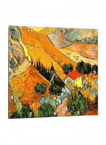 Van Gogh Landscape Printed Wall Clock Multicolour 10 x 10inch