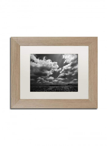 Wellington Soybeans Birch Frame Wall Art Black/Silver 11 x 14inch