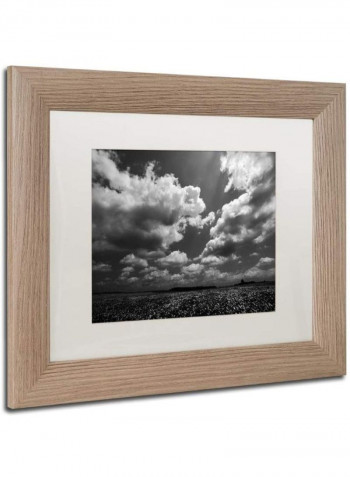 Wellington Soybeans Birch Frame Wall Art Black/Silver 11 x 14inch