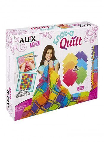 Knot A Quilt Kit Green/Yellow/Orange 42x54inch