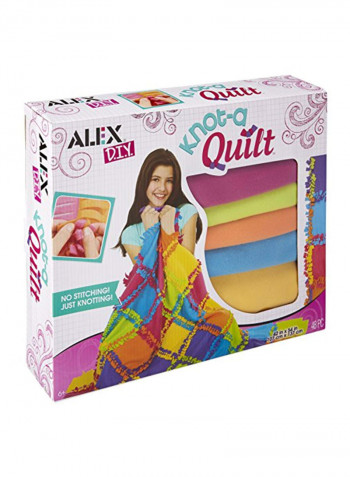 Knot A Quilt Kit Green/Yellow/Orange 42x54inch