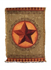 Western Décor Collection Tapestry Throw Western Star 50x0.5x60inch