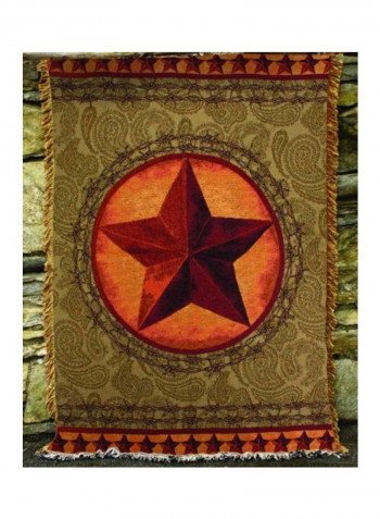 Western Décor Collection Tapestry Throw Western Star 50x0.5x60inch