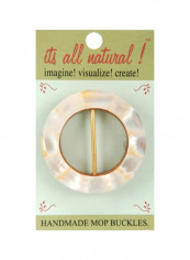 Handmade Mop Buckles Pearl White