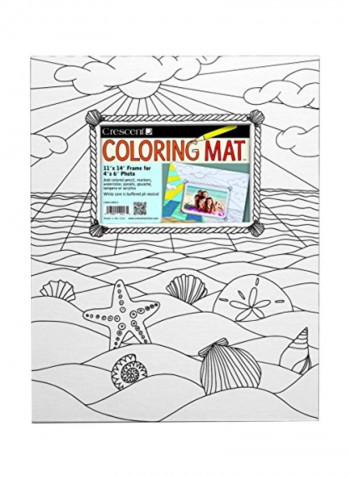 Sea Shells Coloring Mat White/Black