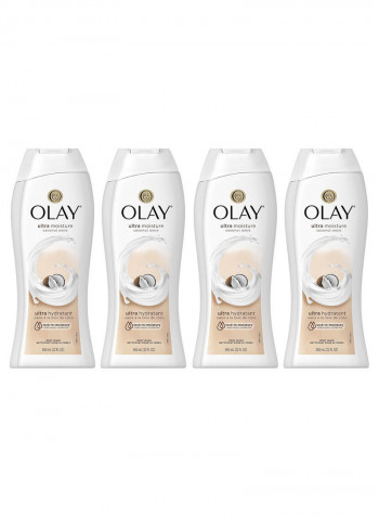 Pack Of 4 Ultra Moisture Coconut Oasis Body Wash 650ml