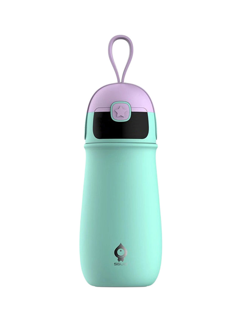 Portable Intelligent Voice Reminder Vacuum Thermal Water Bottle Blue/Purple 242 x 80millimeter