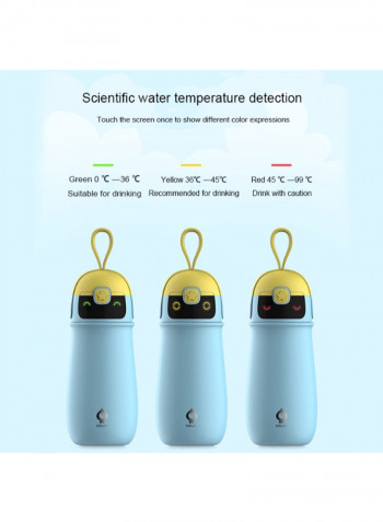 Portable Intelligent Voice Reminder Vacuum Thermal Water Bottle Blue/Purple 242 x 80millimeter