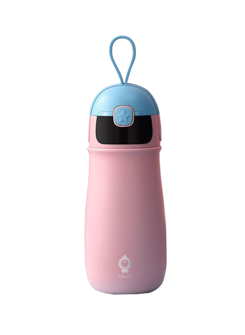 Portable Intelligent Voice Reminder Vacuum Thermal Water Bottle Pink/Blue 242 x 80millimeter