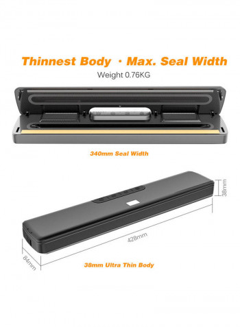 Vacuum Sealer Machine with 15 Sealing Bags Multicolour 43.50 x 9.00 x 10.00cm