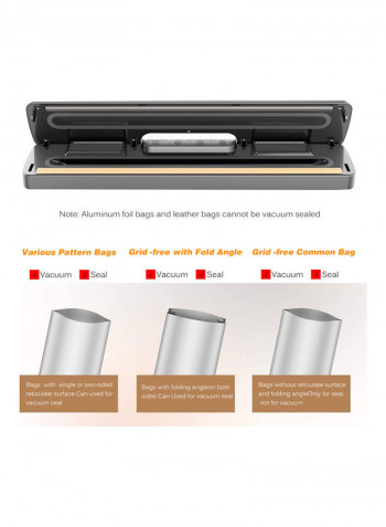 Vacuum Sealer Machine with 15 Sealing Bags Multicolour 43.50 x 9.00 x 10.00cm