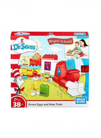 38-Piece Dr. Seuss Green Eggs And Ham Train Building Set