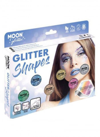 Holographic Glitter Shapes متعدد الألوان