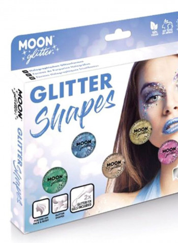 Holographic Glitter Shapes متعدد الألوان
