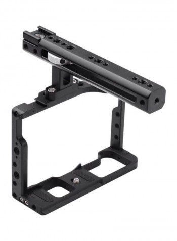 Protective Camera Cage with Metal Top Handle Black