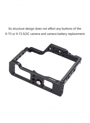 Protective Camera Cage with Metal Top Handle Black