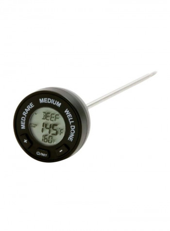 BBQ Meat Thermometer Black/Grey 8inch
