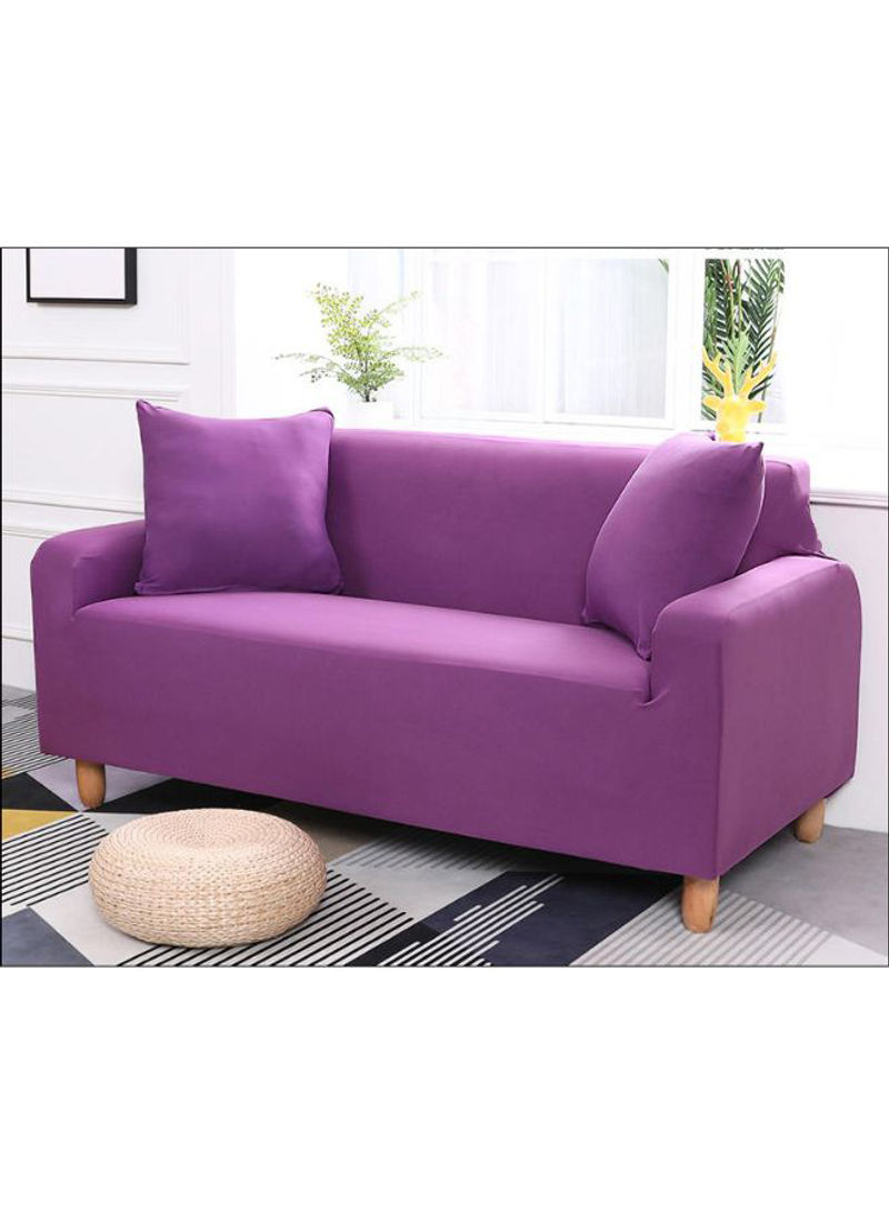 Stretchable Elastic Sofa Slipcover Purple