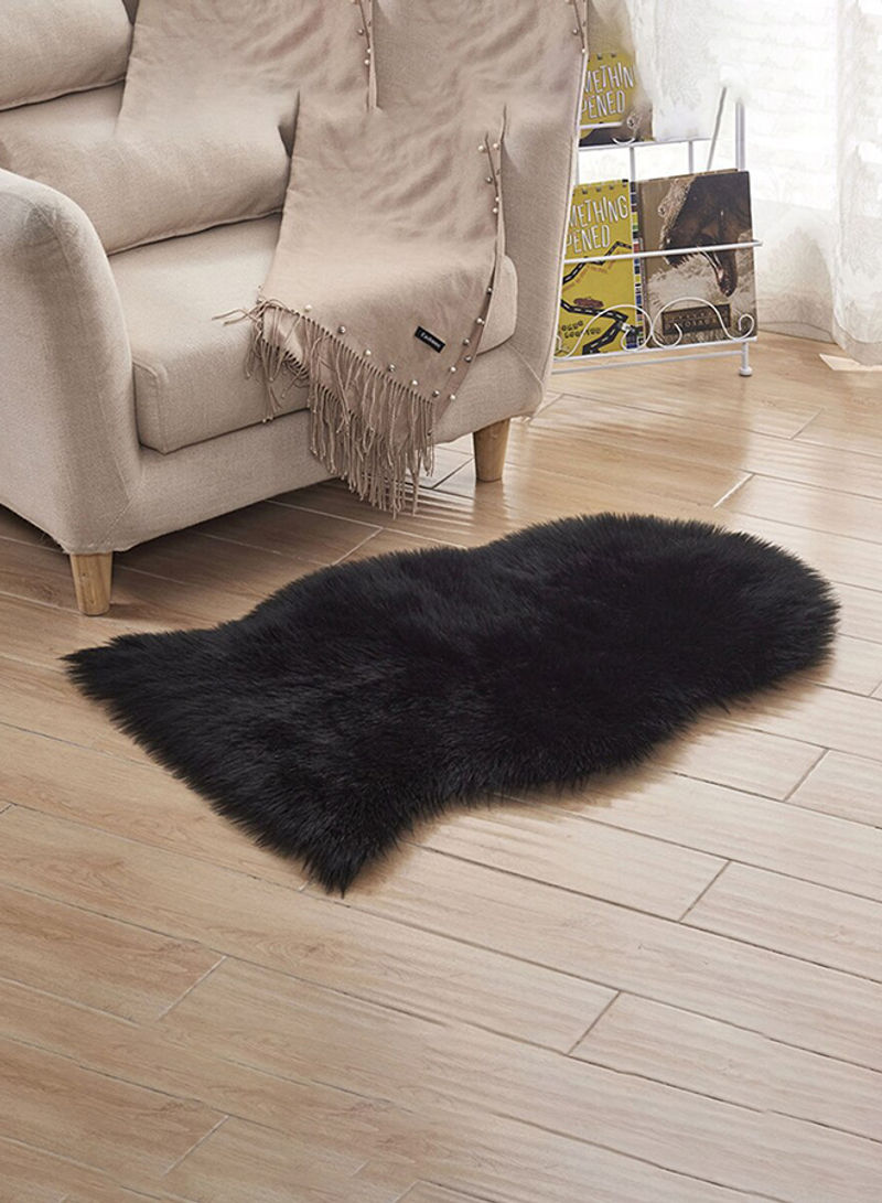 Creative Soft Plush Floor Mat Black 60 x 90centimeter
