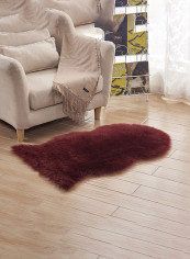 Soft Fluffy Pattern Floor Mat Dark Brown 60 x 90centimeter