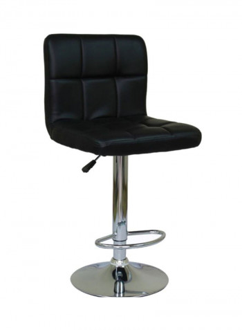 2-Piece Adjustable Bar Chair Set Black/Silver