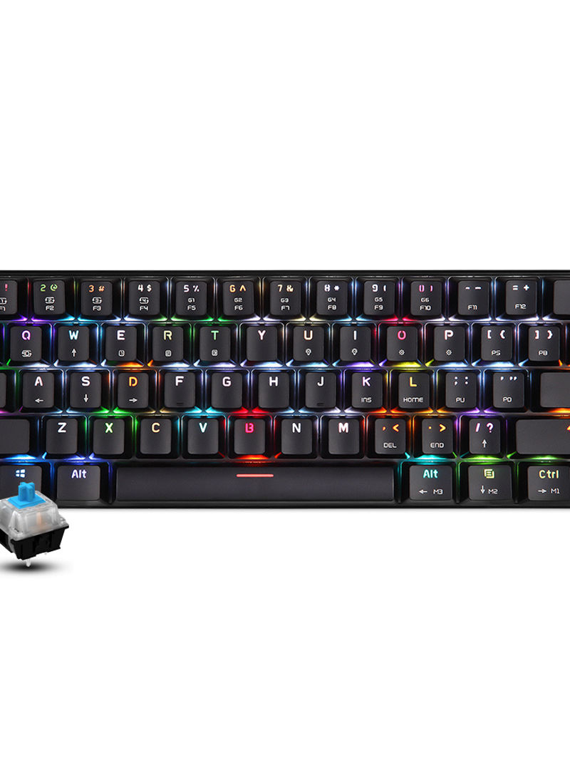 CK62 61 Keys RGB Mechanical Dual Mode Keyboard With OUTEMU Blue Switches - English Black
