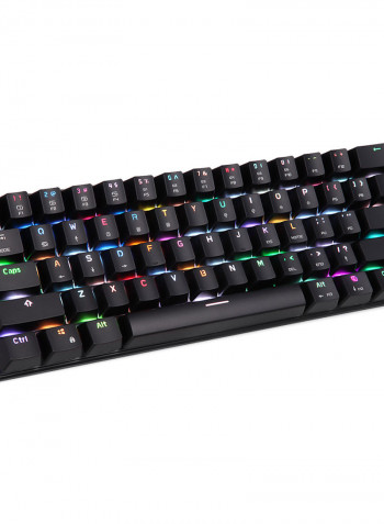 لوحة مفاتيح ميكانيكية CK62 بوضع مزدوج وإضاءة متعددة الألوان RGB مكونة من 61 مفتاحاً بمفاتيح OUTEMU  زرقاء باللغة الإنجليزية أسود
