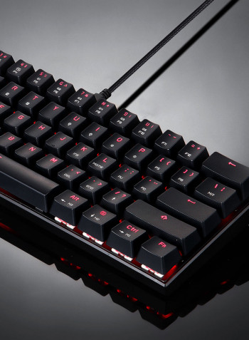 لوحة مفاتيح ميكانيكية CK62 بوضع مزدوج وإضاءة متعددة الألوان RGB مكونة من 61 مفتاحاً بمفاتيح OUTEMU  زرقاء باللغة الإنجليزية أسود