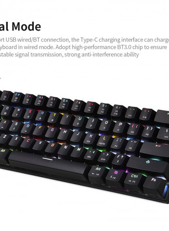 لوحة مفاتيح ميكانيكية CK62 بوضع مزدوج وإضاءة متعددة الألوان RGB مكونة من 61 مفتاحاً بمفاتيح OUTEMU  زرقاء باللغة الإنجليزية أبيض